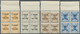 Island - Dienstmarken: 1904, Berne Printing, 3a. To 50a., Complete Set As Top Marginal Blocks Of Fou - Dienstmarken