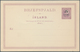 Island - Ganzsachen: 1919 Unused And Revalued Postal Stationery Card With Overprint 5 Aur. On 8 Aur. - Entiers Postaux