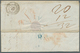 Italien - Vorphilatelie: 1848, Brief Von Trieste Nach Barcelona U.a. Mit Rotem L1 "P.F" (Post Fronti - ...-1850 Préphilatélie