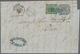 Italien - Altitalienische Staaten: Kirchenstaat: 1855, Folded Letter Franked With 2 And 6 Baj With B - Etats Pontificaux