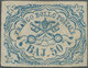 Italien - Altitalienische Staaten: Kirchenstaat: 1852, 50baj. Blue, Fresh Colour, Repaired, Unused N - Etats Pontificaux