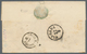 Italien - Altitalienische Staaten: Parma: 1852. 5 Cent. Black On Yellow, Horizontal Strip Of Three, - Parma