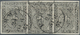 Italien - Altitalienische Staaten: Parma: 1852, 10c. Black On White, Horizontal Strip Of Three, Fres - Parma