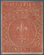 Italien - Altitalienische Staaten: Parma: 1853: Emblem 15 C. Brick-red, All Sides Wide Margined, Unu - Parma