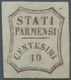 Italien - Altitalienische Staaten: Parma: 1859, 10 C Dark Brown Mint With Full Original Gum And Hing - Parme