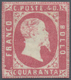 Italien - Altitalienische Staaten: Sardinien: 1851: 40 Cents Rose, Very Fresh, Solid Gum, Slightly T - Sardinien