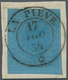 Italien - Altitalienische Staaten: Sardinien: 1853, 20 C Blue Tied By Rare Double Circle LA PIEVE 17 - Sardaigne