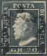 Italien - Altitalienische Staaten: Sizilien: 1859, 20gr. Greyish Slate, Fresh Colour, Full Margins, - Sizilien