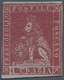 Italien - Altitalienische Staaten: Toscana: 1851, 1 Crazia Carmine On Gray Paper, Mint With Original - Tuscany