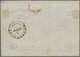 Italien - Altitalienische Staaten: Toscana: 1853, Lion 1 Cr. Carmine, Grey Paper VERTICAL STRIPE OF - Toscane