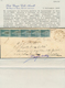 Italien - Altitalienische Staaten: Toscana: 1851. 2 Crazie Light Blue On Grey, Vertical Strip Of Fiv - Tuscany