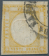 Italien: 1861, 20gr. Yellow, Fresh Colour, Touched To Full Margins, Shifted Embossing Towards Lower - Mint/hinged