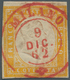 Italien: 1862, 80c. Orange Fine Used With Red "MILANO 9/DIC/62" Clear Cancelled, Tiny Ink Spots From - Ungebraucht