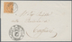 Italien: 1877, Victor Emmanuel 10 C Orange On Local-used Letter With Rare Double-cds "SERRAMANNA 7 S - Mint/hinged