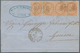 Italien: 1867, 4x 10 Cent, DLR Turin Printing, Tied By Dotted Numeral "235", Cds "TUNESI/Poste Itali - Mint/hinged