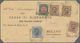 Italien: 1889: Cover Front Of A Letter Send In 1896 From Caravaggio To Milan Franked With 5 Lire Umb - Mint/hinged