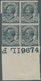 Italien: 1917/1920: 15 C. Grey, Mnh, Block Of Four With Additional Horizontal Perforation At The Mid - Mint/hinged