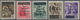 Italien - Lokalausgaben 1944/45 - Piacenza: 1945, "L. 50" On 10c. To 50c., Set Of Five Values, Unmou - Sonstige & Ohne Zuordnung