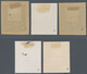 Jugoslawien: 1918, Independence, Group Of Five Imperforate Essays Showing Frame Only And Denominated - Ungebraucht
