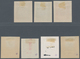 Jugoslawien: 1918, Independence, Group Of Seven Imperforate Essays On Ungummed Paper, Slightly Diffe - Ungebraucht