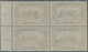 Jugoslawien: 1918, SHS Overprints, 50f. Dull Purple/lilac "Parliament", Right Marginal Block Of Four - Unused Stamps