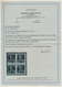 Jugoslawien: 1918, SHS Overprints, 20f. Brown "Karl", Block Of Four With Inverted Overrpint In Blue - Unused Stamps