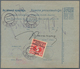 Jugoslawien: 1919, 10f Blue/bluish Old COD Parcel Card (Hungarian And Croatian Language) Accompanyin - Ungebraucht
