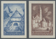 Jugoslawien: 1941, Philatelic Exhibition Zagreb, 1.50d.+1.50d. Blue And 4d.+3d. Brown, Two Imperfora - Unused Stamps