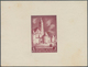 Jugoslawien: 1941 (16 Mar). Philatelic Exhibition, Zagreb. 4D + 3D Wine Red, IMPERF, White Chalky Th - Unused Stamps