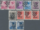 Kroatien: 1941, No. 13, 20, 22 Mint Never Hinged With Strongly Shifted Overprint For Each Certificat - Croatie