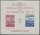 Kroatien: 1942 (25 Mar). Aviation Fund. Variety: Four Miniature Sheets, IMPERF, Ungummed, White Wove - Croatie