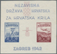 Kroatien: 1942, 2 K + 8 K Lake And 3 K + 12 K Blue Aviation Fund, Additionally 3 K + 12 K Blue And 2 - Croatia
