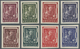 Kroatien: 1943, Brother Boskovic 3,50 And 12,50 K, 8 Imperforated Values In Various Colors, 5 Values - Kroatien