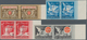 Kroatien: 1944, Officials Of The Post Office And Railway Complete Set In Unperforated Double Pieces, - Kroatien