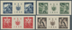 Kroatien: 1944 (20 Aug). Labour Front. 3K50 + 1K Scarlet, 12K50 + 6K Sepia, 18K + 9K Blue And 32K + - Croatia