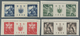 Kroatien: 1944 (20 Aug). Labour Front. 3K50 + 1K Scarlet, 12K50 + 6K Sepia, 18K + 9K Blue And 32K + - Croatie