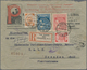 Lettland: 1920, 2 X 5 K Red And 20 K Orange Definitives, 50 K Rose And 1 R Blue "parliament" And Eac - Lettonie