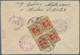 Lettland: 1922, Registered Cover, Opend At Three Sides, Stains, To USA Franked 5a Red And Blue-green - Lettonie