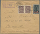 Lettland: 1935, Registered Cover, Left Side Shortend, To Chicago, ILL., Franked 10c Chocolate (SG 40 - Lettland