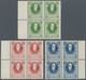 Liechtenstein: 1925, Johann II, 10 - 30 Rp Im Rand-Viererblock, Mi. 960,- - Covers & Documents