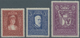 Liechtenstein: 1933, 3 Freimarken, Perfekt Zentrierte Postfrische Luxusstücke (S.B.K.= 1.500) - Briefe U. Dokumente
