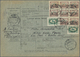 Litauen: 1932, Complete Parcel Despatch Form With Franking On Front/on Reverse (one Stamp Fallen Off - Lituanie