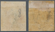 Luxemburg: 1852 Mi. 1 + 2 (x) Farbfrisch Und Breitrandig, Rückseitiger Bleistiftvermerk, Haftstellen - Autres & Non Classés