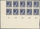 Luxemburg: 1944: Granduchess Charlotte, 2 1/2 F Violet, Imperforated Proof On Carton, Block Of Ten F - Autres & Non Classés