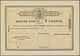 Delcampe - Luxemburg - Ganzsachen: 1884, 1 Fr. - 10 Fr. Bon De Poste, Complete Set With Ten Pieces, Unused, Mos - Stamped Stationery