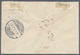 Malta: 1899, 10s. Blue-black, Single Franking (some Flat Perfs) On Registered Cover To Radebeul/Germ - Malte