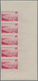 Delcampe - Monaco: 1948/1949, Pictorial Definitives Complete Set Of 13 In IMPERFORATE Marginal Strips Of Five, - Gebraucht