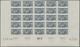 Monaco: 1951, Visiting Card Stamps Complete Set Of Five In IMPERFORATE Blocks Of 25 From Lower Margi - Used Stamps