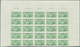 Monaco: 1951, Visiting Card Stamps Complete Set Of Five In IMPERFORATE Blocks Of 25 From Upper Margi - Oblitérés