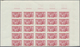 Monaco: 1951, Visiting Card Stamps Complete Set Of Five In IMPERFORATE Blocks Of 25 From Upper Margi - Gebraucht